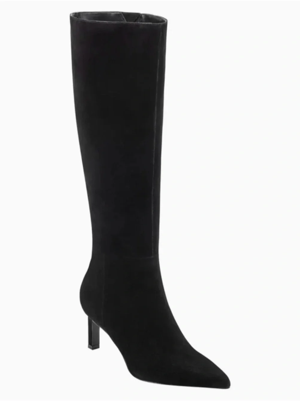 Marc Fisher Black Suede Over-the-Knee Pointed Toe Boot